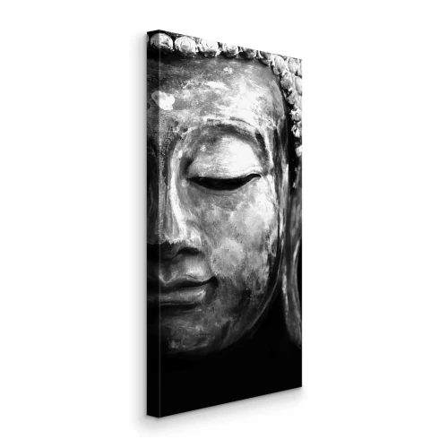 Tableau  Sculpture monochrome de Bouddha en demi-profil