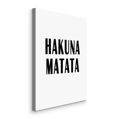 Tableau  Hakuna Matata sur fond blanc