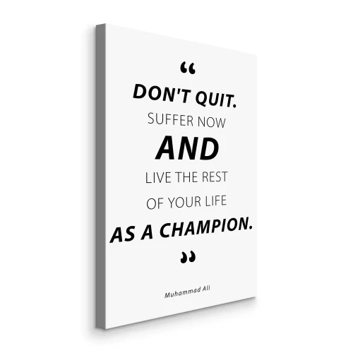 Tableau  Inscription typographique de motivation