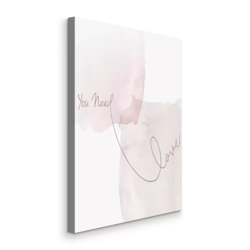 Tableau  Inscription sur l'amour en couleurs pastel