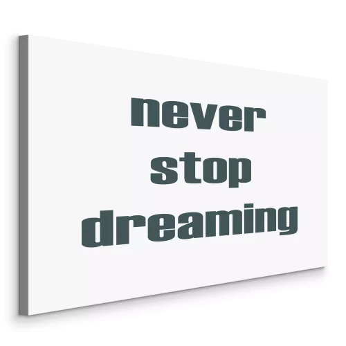 Tableau  Graphique avec une inscription sur les rêves