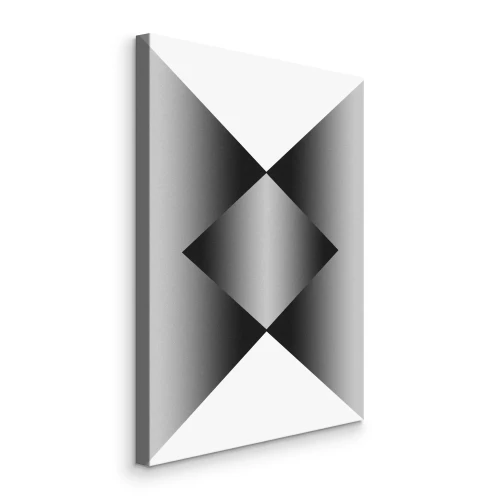 Tableau  Formes géométriques avec un dégradé noir et blanc