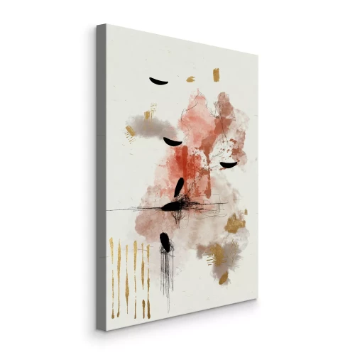 Tableau  Abstraction à l'aquarelle aux couleurs chaudes