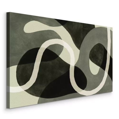 Tableau  Formes arrondies sur une composition verte