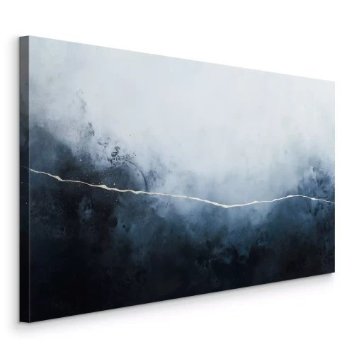 Tableau  Abstraction avec de l'eau de mer dans une version bleu marine