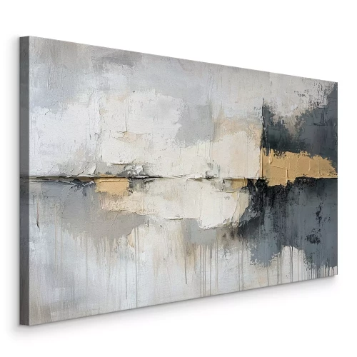 Tableau  Abstraction grise à symétrie brisée