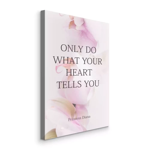 Tableau  L'inscription « Écoute ton cœur parmi les orchidées »