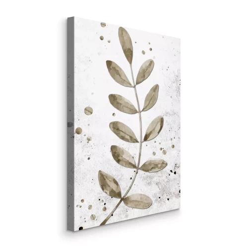 Tableau  Une branche aux petites feuilles peinte à l'aquarelle