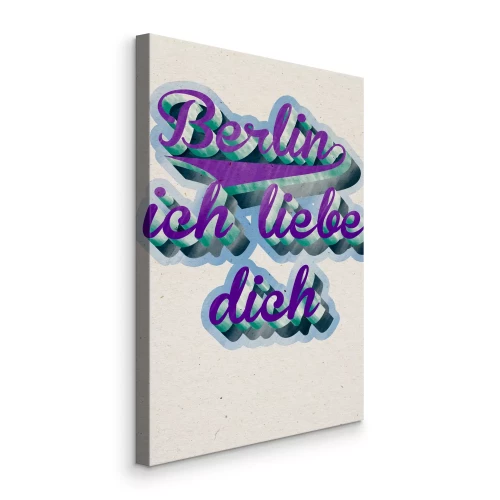 Tableau  Fresque typographique avec un slogan sur Berlin