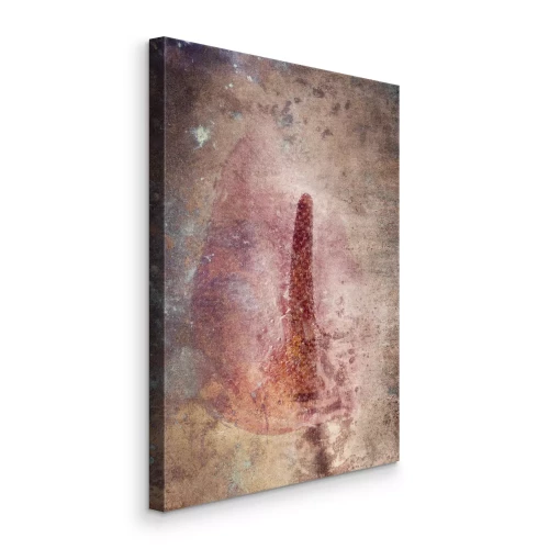 Tableau  Abstraction peinte avec une fleur rouge