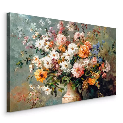 Tableau  Nature morte avec un bouquet de fleurs colorées