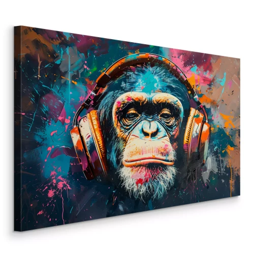 Tableau  Énergie sonore picturale avec un singe