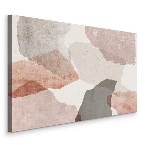 Tableau  Taches délicates et irrégulières de couleur beige et rose