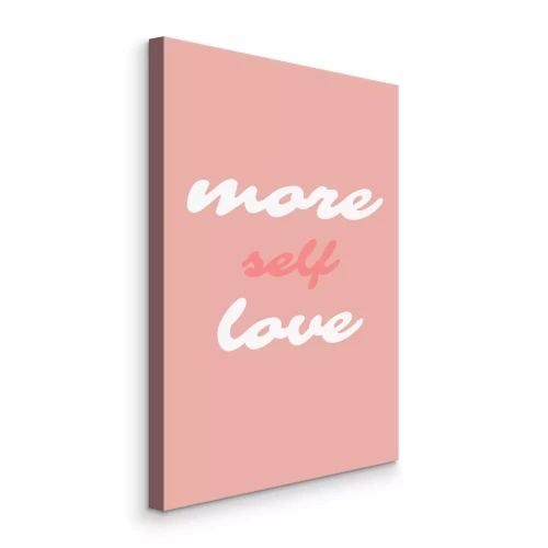 Tableau  Graphique minimaliste avec les mots « plus d'amour-propre »