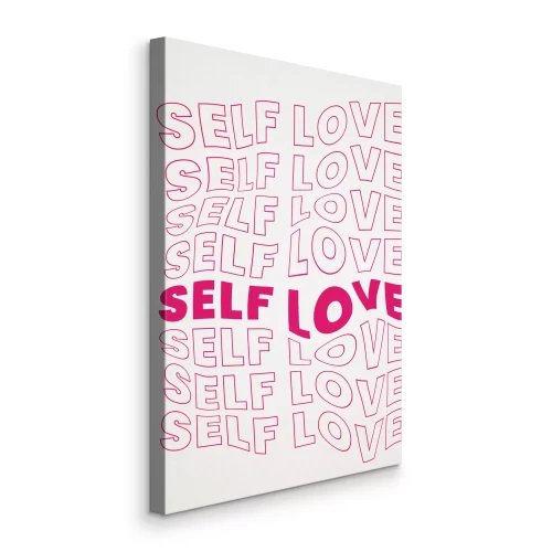 Tableau  Graphique typographique avec le slogan amour de soi