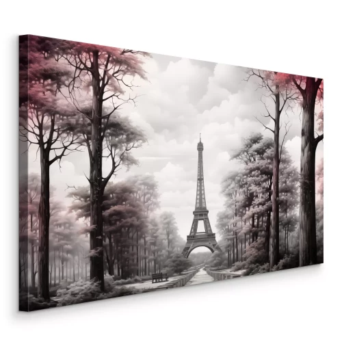 Tableau  Paysage avec la Tour Eiffel dans un style rétro