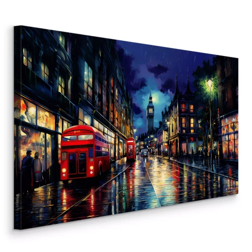 Tableau  Bus du soir avec Big Ben en arrière-plan
