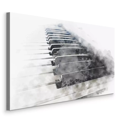 Tableau  Touches de piano noires et blanches