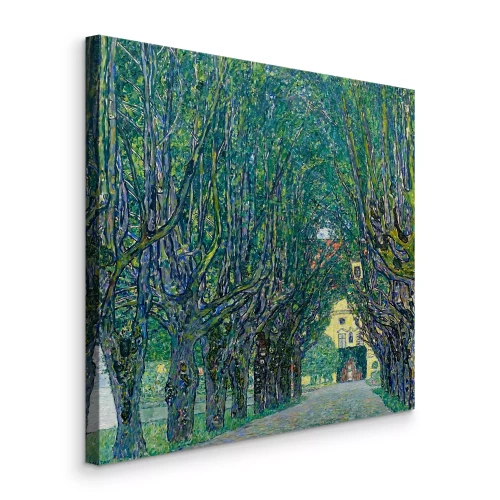 Tableau  Une majestueuse allée d'arbres menant au château