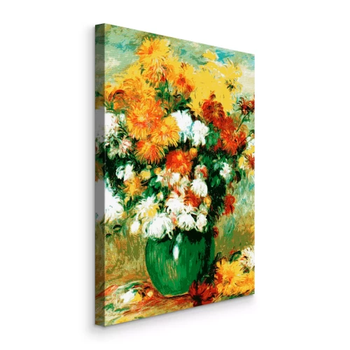 Tableau  Un vase avec des fleurs colorées dans un style pictural