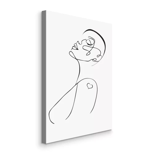 Tableau  Portrait d'une femme dessiné d'un seul trait