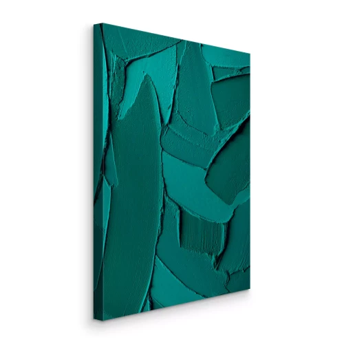 Tableau  Texture de peinture verte avec des coups de pinceau nets