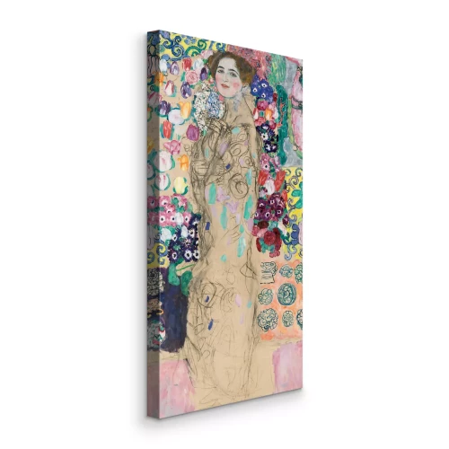 Tableau  Maria Munk dans un portrait avec un fond décoratif