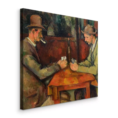 Tableau  Des messieurs jouent aux cartes à une table dans un bar