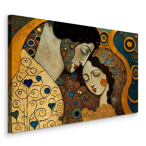 Tableau  Le Baiser, du peintre Gustav Klimt