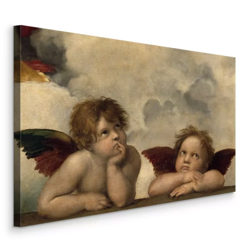 Tableau  Anges du tableau de Raphaël représentant la Vierge Sixtine