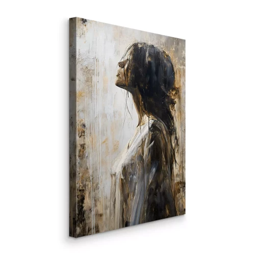 Tableau  Une femme nostalgique dans une approche artistique