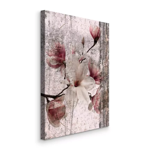 Tableau  Fleurs de magnolia dans un arrangement vintage blanc et rose