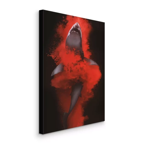Tableau  Un requin à la lueur rouge