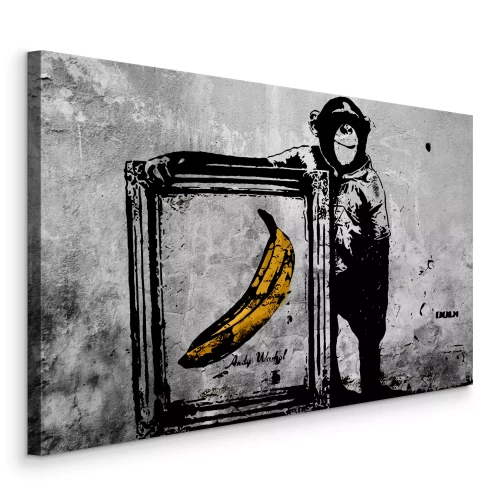Tableau  Singe avec banane par Warhol Banksy