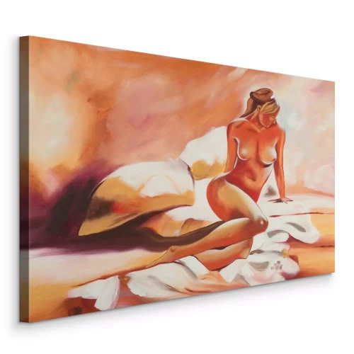 Tableau  Représentation artistique d'une femme nue assise