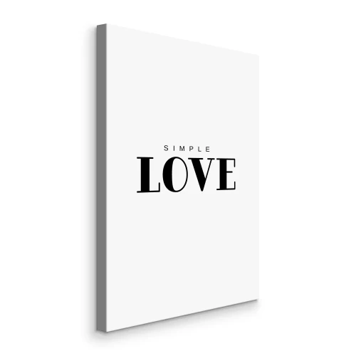 Tableau  Inscription « Simple Love » en noir