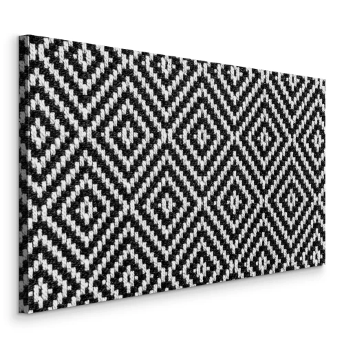 Tableau  Motif en losange noir et blanc