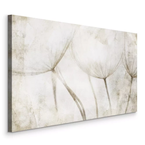 Tableau  Contours éclatants de pissenlits sur un fond vieilli