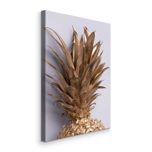 Tableau  Le sommet d'un ananas doré sur un fond clair
