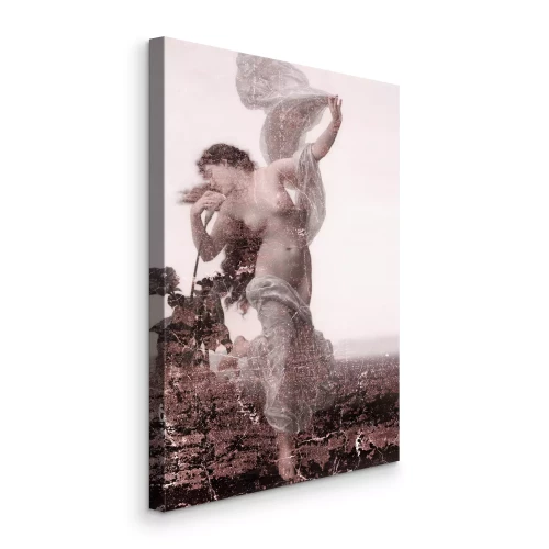 Tableau  Femme nue en tissu rétro doux