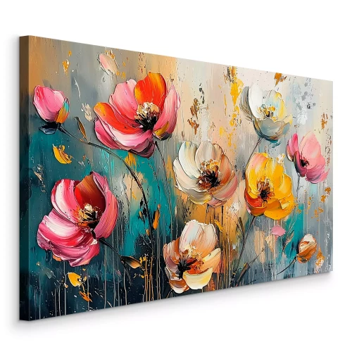 Tableau  Fleurs expressives dans le style de la peinture à l'huile
