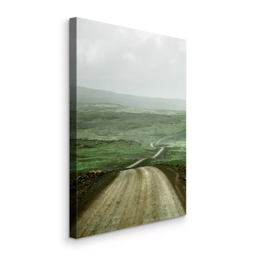 Tableau  Route de gravier dans le brouillard