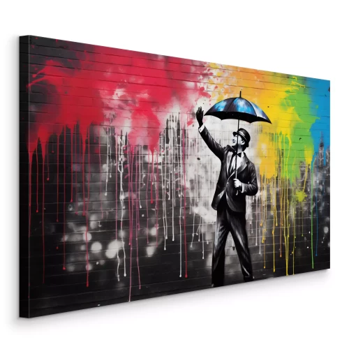 Tableau  Danse de la pluie style graffiti