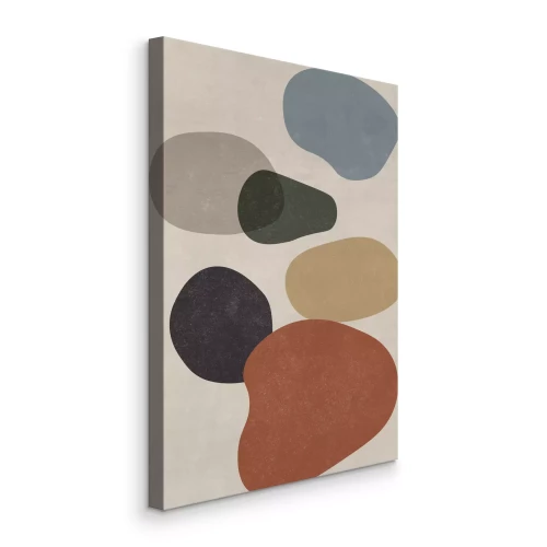 Tableau  Taches abstraites aux couleurs atténuées