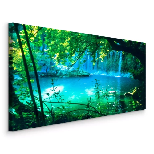Tableau  Une cascade paradisiaque aux eaux turquoise