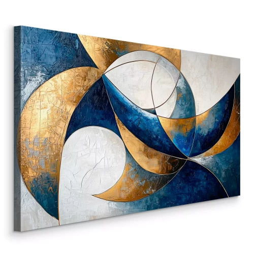 Tableau  Formes divisées par des lignes dorées