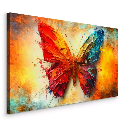 Tableau  Papillon artistique coloré