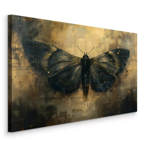 Tableau  Papillon de nuit sur fond vintage sombre