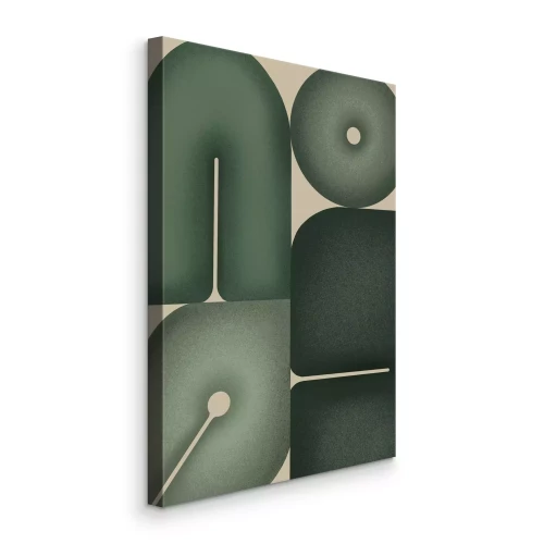 Tableau  Formes géométriques vertes illustrées