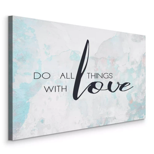 Tableau  Inscription sur l'amour à l'aquarelle
